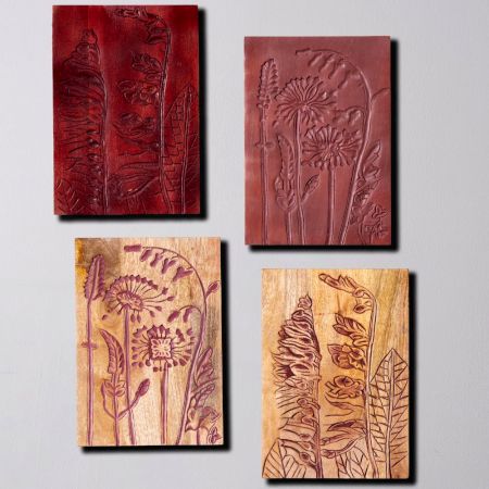 Natures Canvas Wall Plate Set of 4